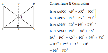 In a rectangle ABCD, P is any interior point. Then prove that
